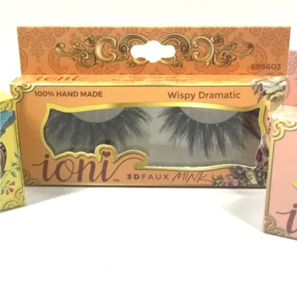 Ioni Faux Mink Lashes Handmade Eyelash Wispy Dramatic Full Dramatic Lite 3 Pc - Picture 3 of 6
